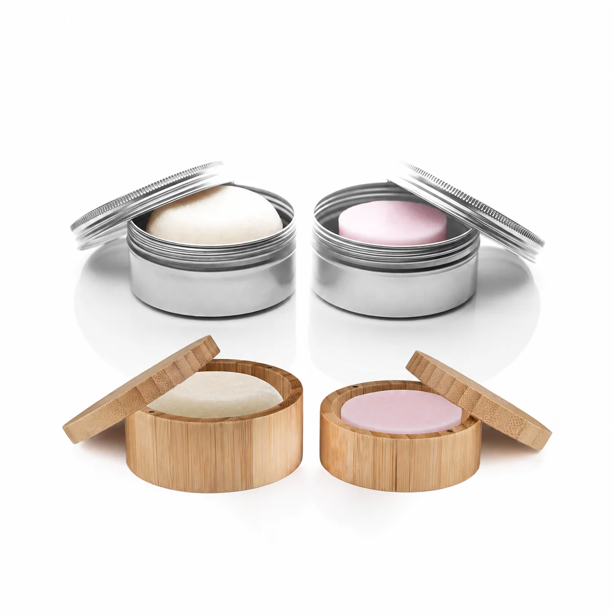 peppermint refresh shampoo bar & into the deep conditioner bar travel set.