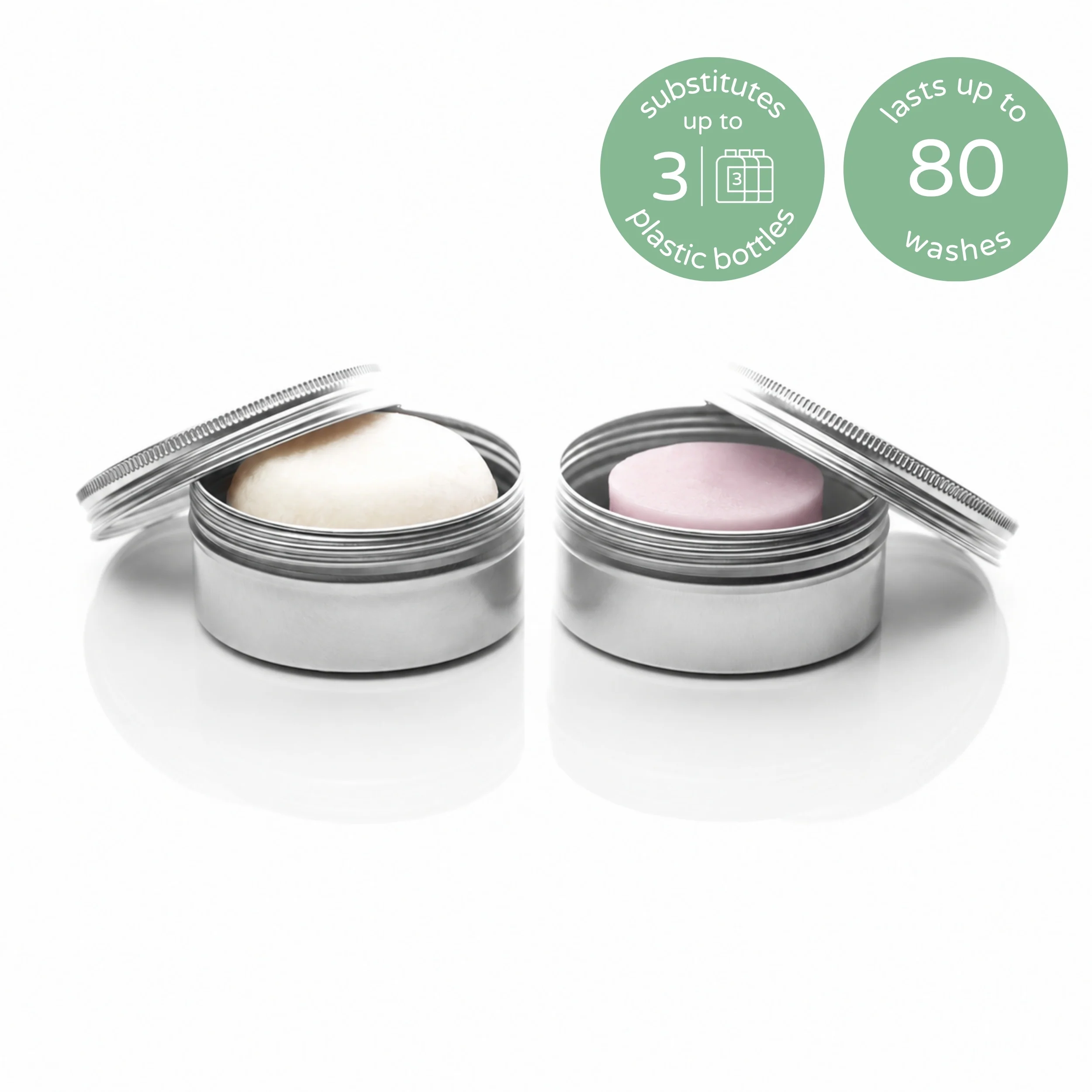 peppermint refresh shampoo bar & into the deep conditioner bar travel set. - Image 2