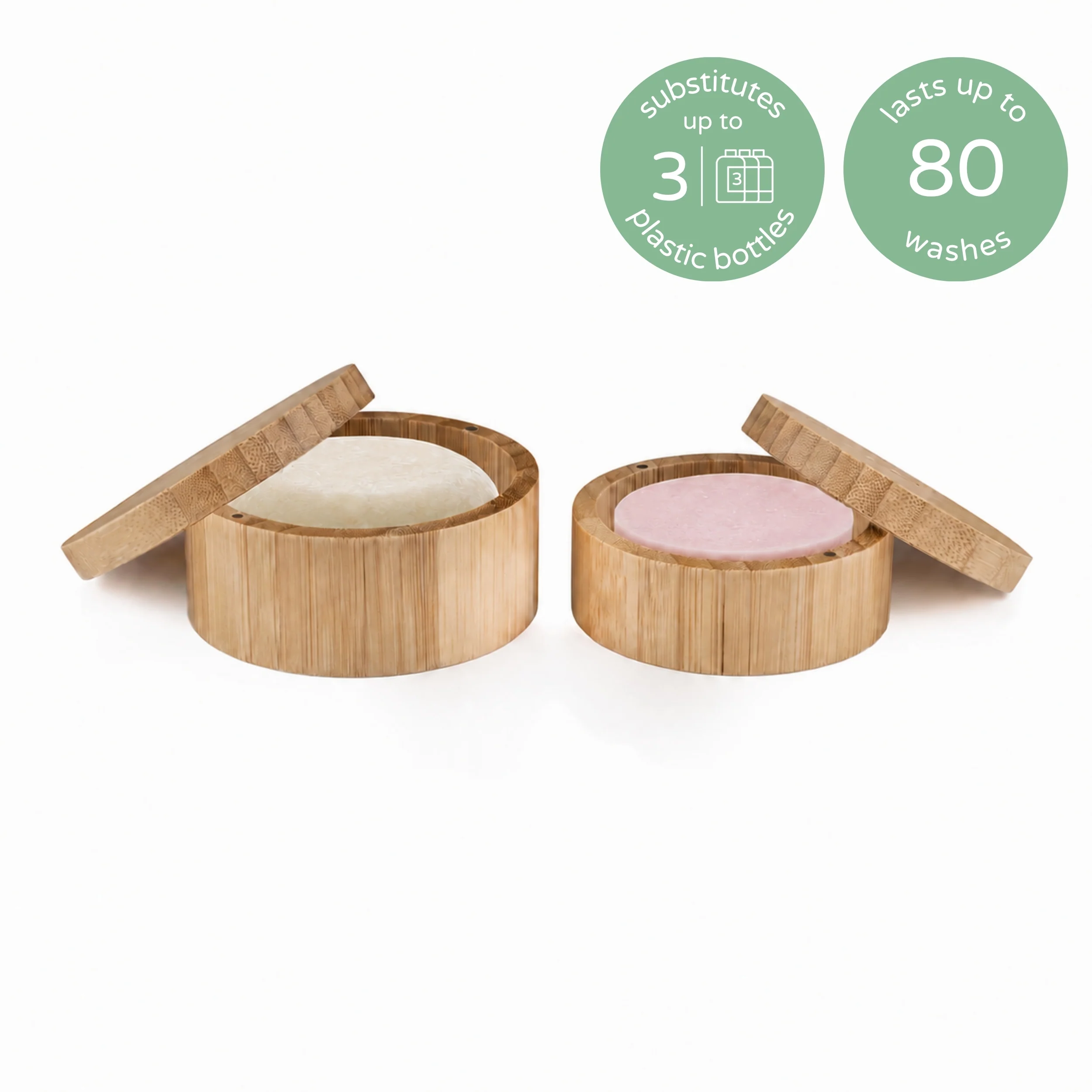 peppermint refresh shampoo bar & into the deep conditioner bar travel set. - Image 3